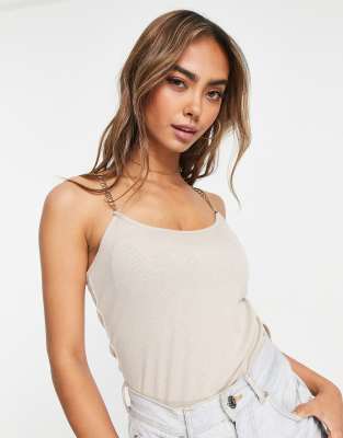 Morgan Morgan chain detail cami top in stone-Neutral