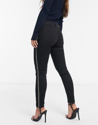 diamante stripe jeans