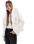 [Morgan] Morgan faux fur jacket in white 40 IVORY