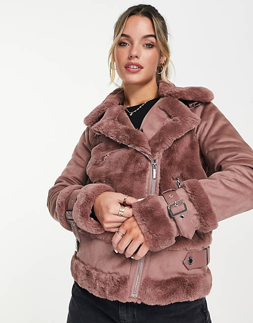 Nümph Long coat Pink 36                  EU discount 50% WOMEN FASHION Coats Fur 