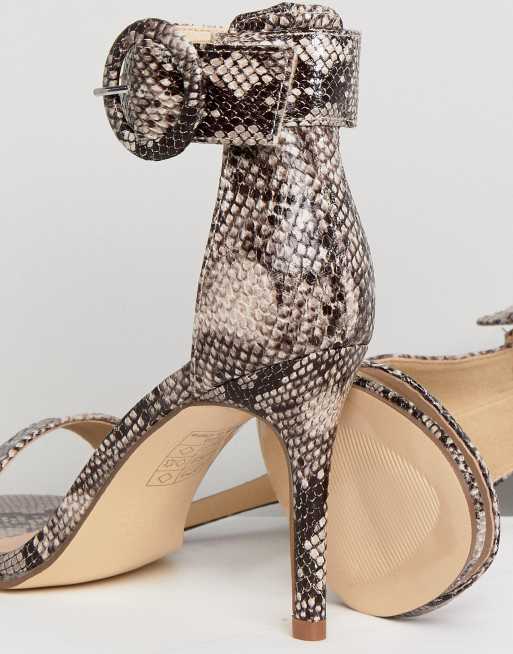 Barely there 2024 snakeskin heels