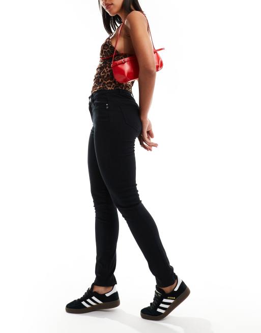 Morgan - Højtaljede skinny-jeans i sort