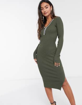 khaki jumper dress