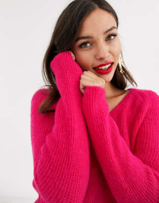 hot pink knit jumper