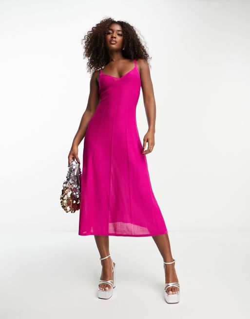 Asos pink skater outlet dress