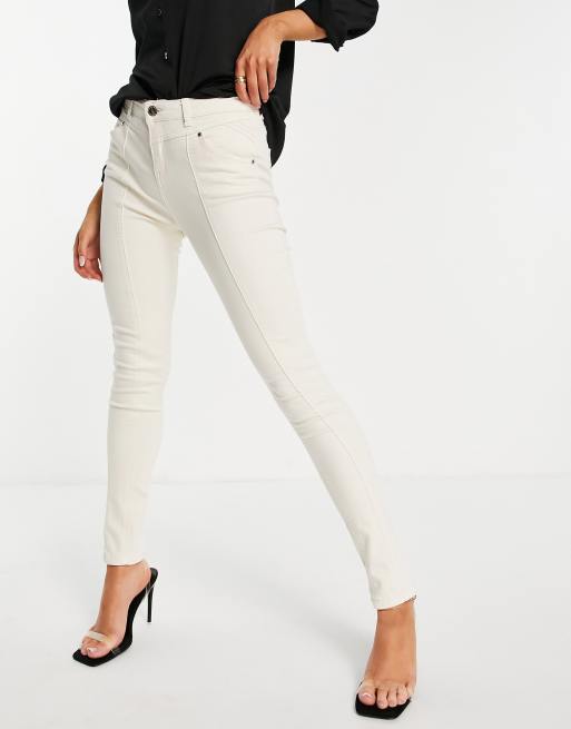 Skinny cheap cream jeans