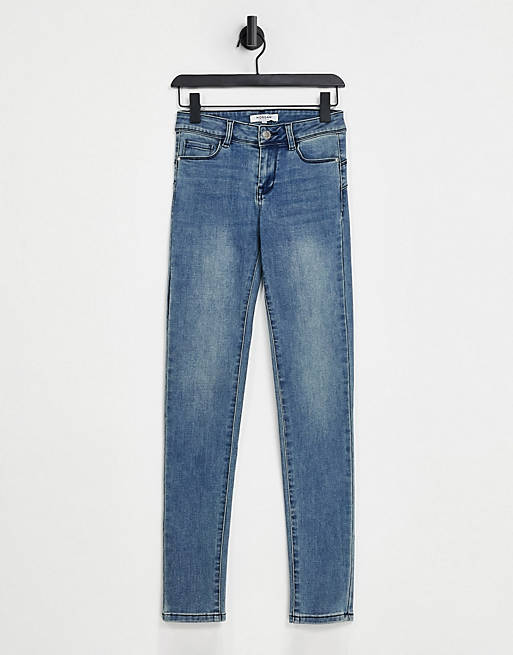 Morgan low rise skinny jeans in off blue