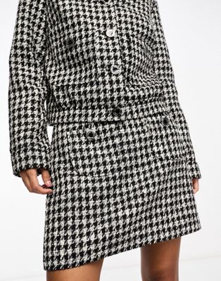 Morgan boucle mini skirt co-ord in dogstooth - ASOS Price Checker