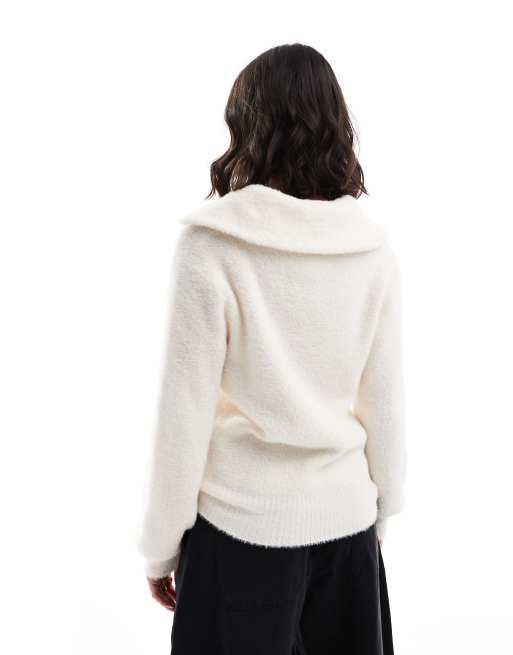 Pull Femme Morgan - Col Montant Zippé - Manches Longues - Maille Fine - Coupe Ajustée