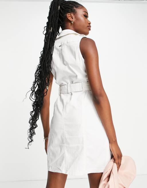 H&m white clearance skater dress