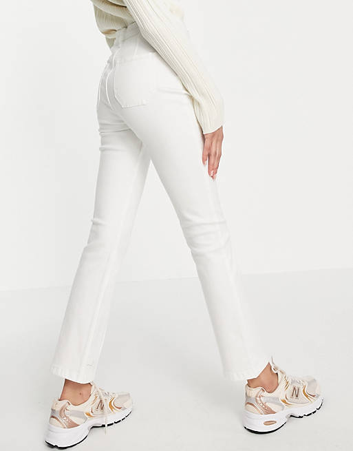 Jeans Morgan slim bootcut jeans with pocket detail in white 