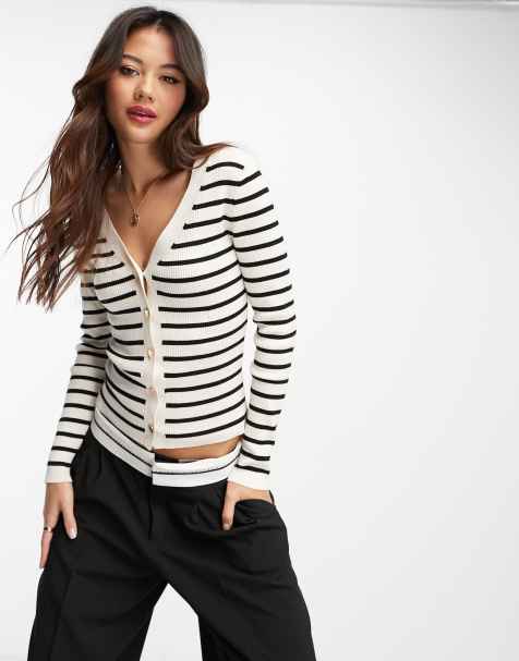 Morgan – Strickjacke mit Streifenmuster und Knöpfen - view 1