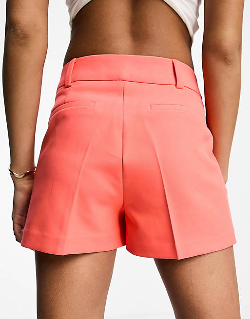Morgan tailored shorts co-ord in coral ASOS