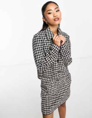 Morgan boucle jacket co-ord in dogstooth  - ASOS Price Checker