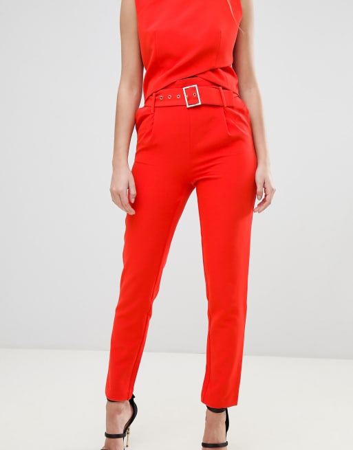 Pantalon best sale rouge morgan