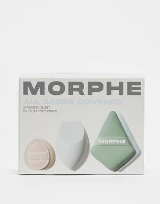 Morphe - All Bases Covered - 3-teiliges Schmink-Werkzeugset, 9 Ersparnis-Keine Farbe