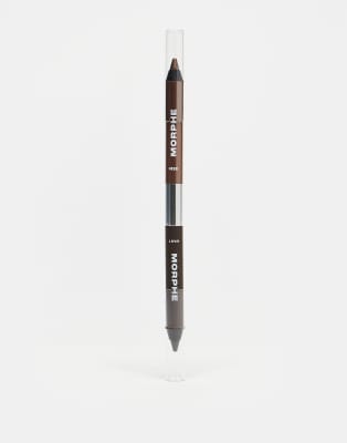 Morphe - Bi-Liner Dual Ended - Gel-Eyeliner mit zwei Enden im Farbton Dark Brown und Shimmer Brown-Braun