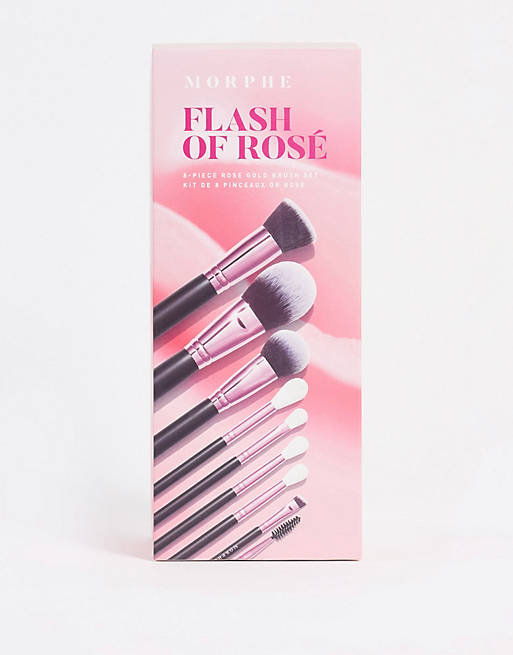 Morphe Flash of Rose 8-Piece Rose Gold Brush Set (save 55%)