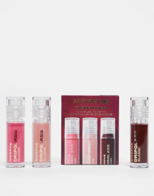 Morphe Morphe Misbehaved Mini Dripglass Lip Gloss Trio-Multi