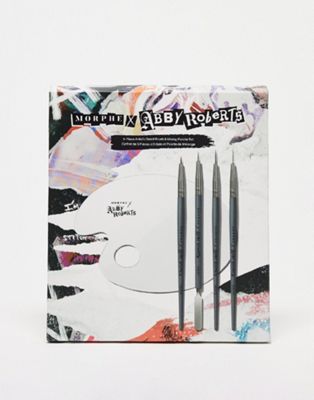 Morphe x Abby Roberts 4-Piece Artist's Eye Brush Set & Mixing Palette
