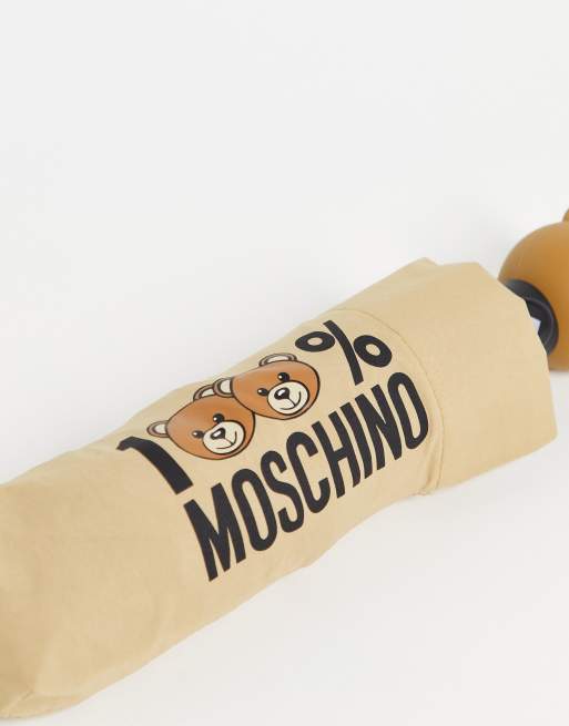 Moschino Opvouwbare paraplu met logoprint - unisex - Polyester - Eén