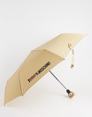 Moschino 100% umbrella in beige ASOS