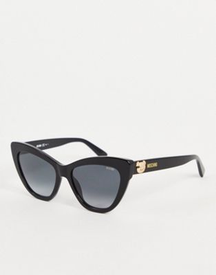 Moschino bear cat eye sunglasses in black