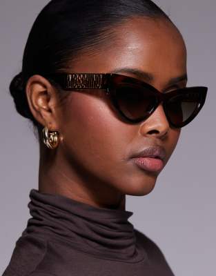 Moschino - Cat-Eye-Sonnenbrille in Havana-Braun-Brown