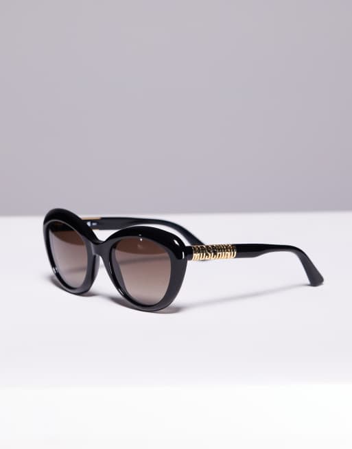 Moschino   cat eye sunglasses in black , 2 of 3