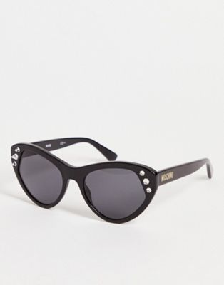 Moschino cat eye sunglasses with diamante
