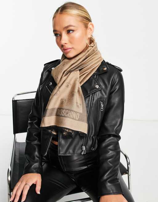 Moschino - Écharpe à petit logo - Sable