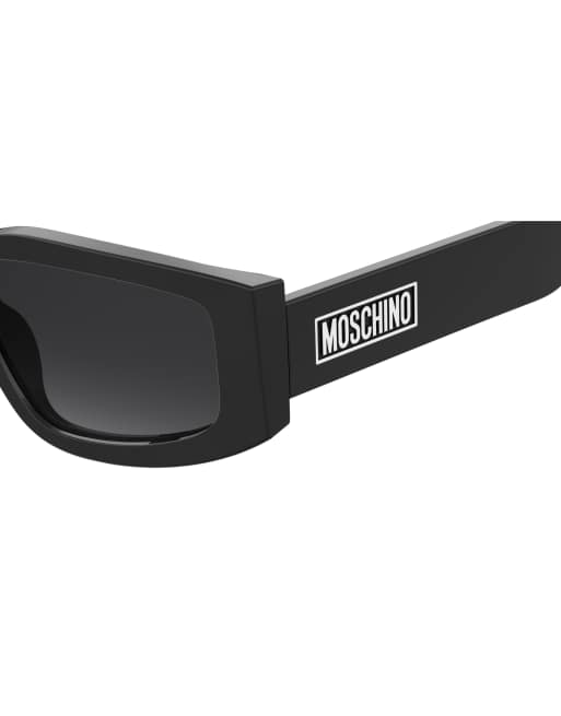 Moschino – Eckige Sonnenbrille in Schwarz, 4 von 4