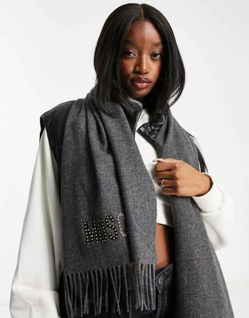 Moschino cheap grey scarf