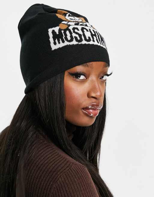 Beige Beanie with logo Moschino - Vitkac Canada