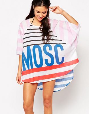 Moschino Logo Oversized Beach T-Shirt 