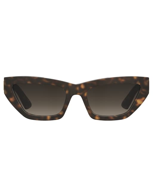 Moschino - Lunettes de soleil oeil de chat oversize avec verres marron dégradés - Marron, 2 de 3