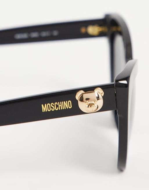 Moschino - Lunettes de soleil yeux de chat avec détail ourson - Noir, 2 de 4