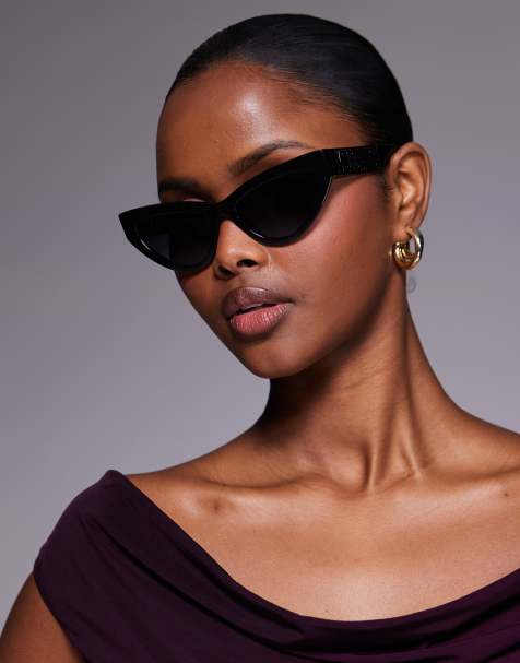 Moschino - Lunettes de soleil yeux de chat - Noir - view 1
