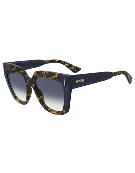 Moschino - Occhiali da sole oversize squadrati con lenti sfumate blu - view 1