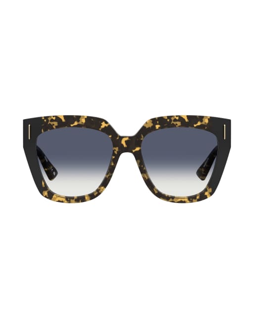 Moschino oversized vierkante zonnebril met blauw getinte glazen in multi, 2 van 3