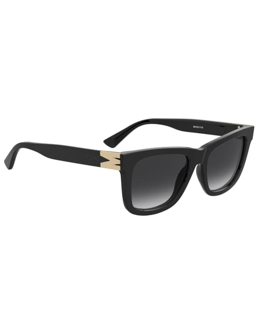 Moschino square shaped sunglasses in black , 3 of 4