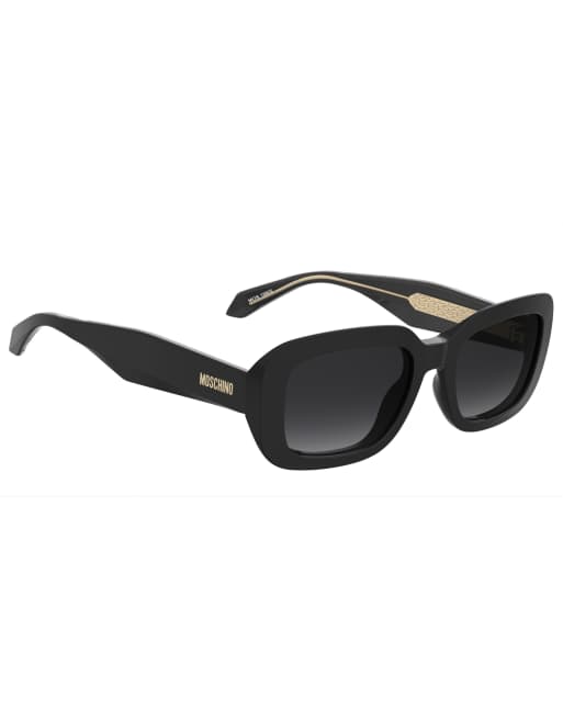 Moschino square  sunglasses in black, 3 of 4