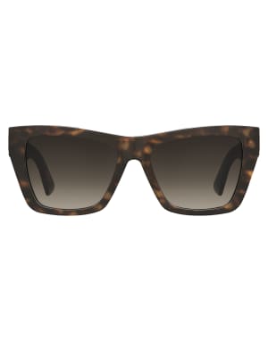 Moschino square sunglasses in brown