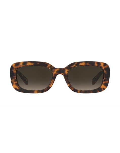 Moschino square sunglasses in  brown