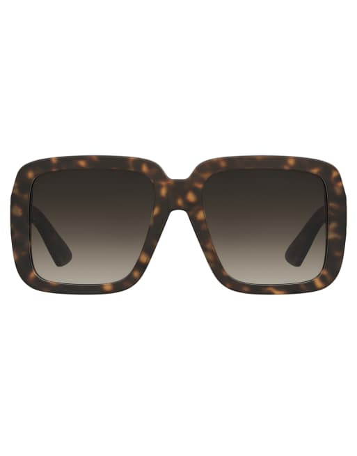 Moschino Sunglasses Bold oversized sunglasses with brown shaded lenses in brown, 2 of 3
