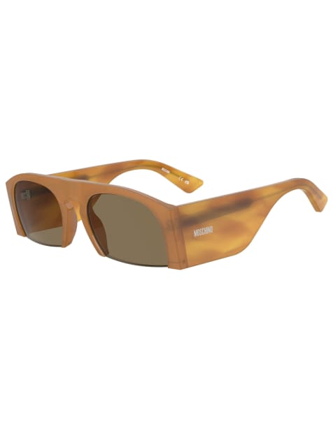 Moschino Sunglasses Bold square sunglasses with brown lenses in brown - view 1