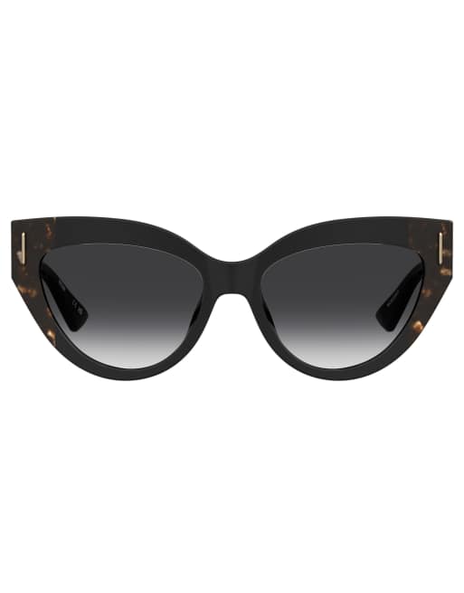 Moschino Sunglasses Cat eye sunglasses with dark grey shaded lenses in black, 2 of 3