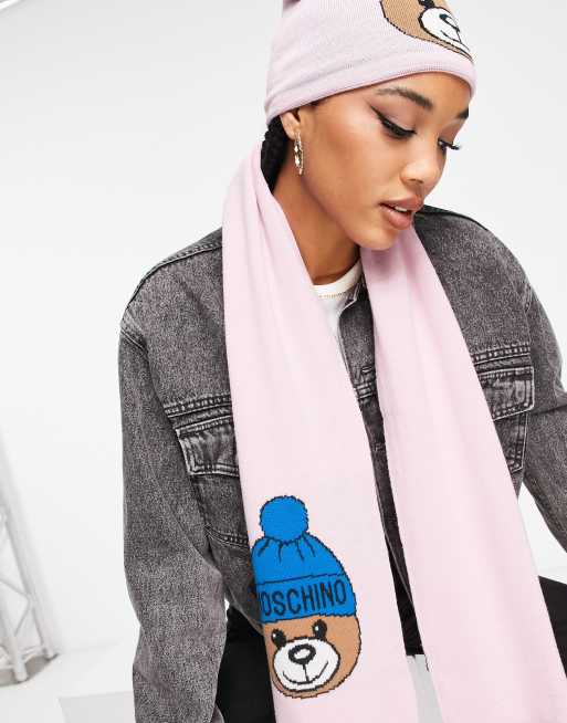 Moschino store pink scarf