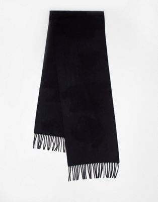 Moschino tonal logo scarf in black