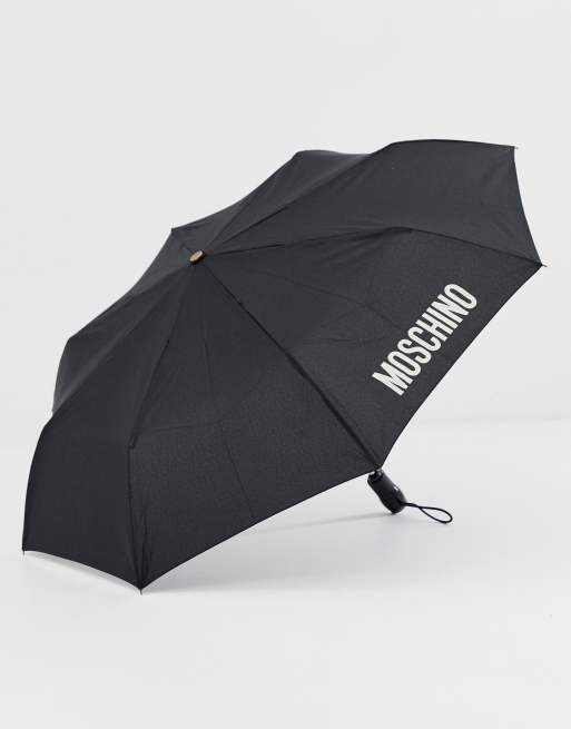 Moschino Umbrella With Case in Black